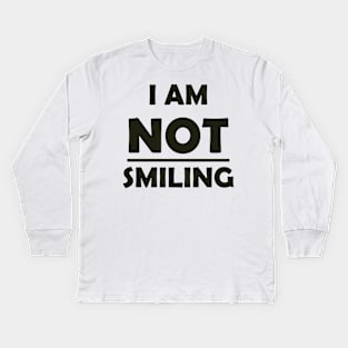 No smiles Kids Long Sleeve T-Shirt